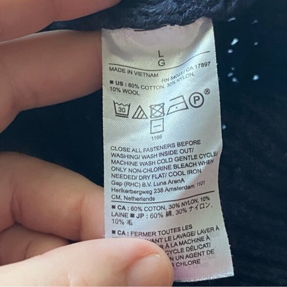 Banana Republic 2023 Relaxed Fit Waffle Cardigan Men Large Blue Grandpa Cotton - Picture 9 of 14